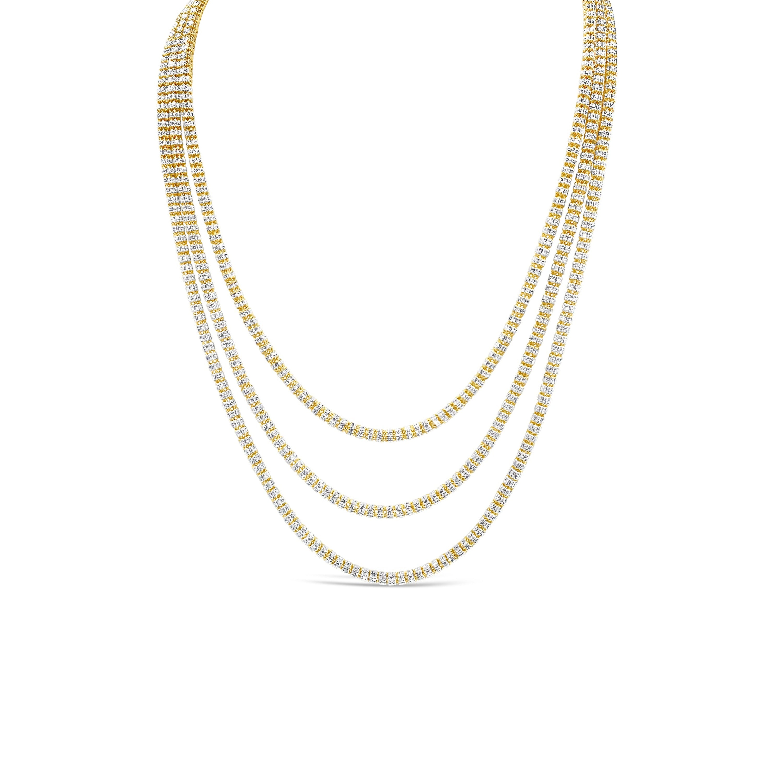 14k Italian Gold Two-Tone Diamond Cut Chain