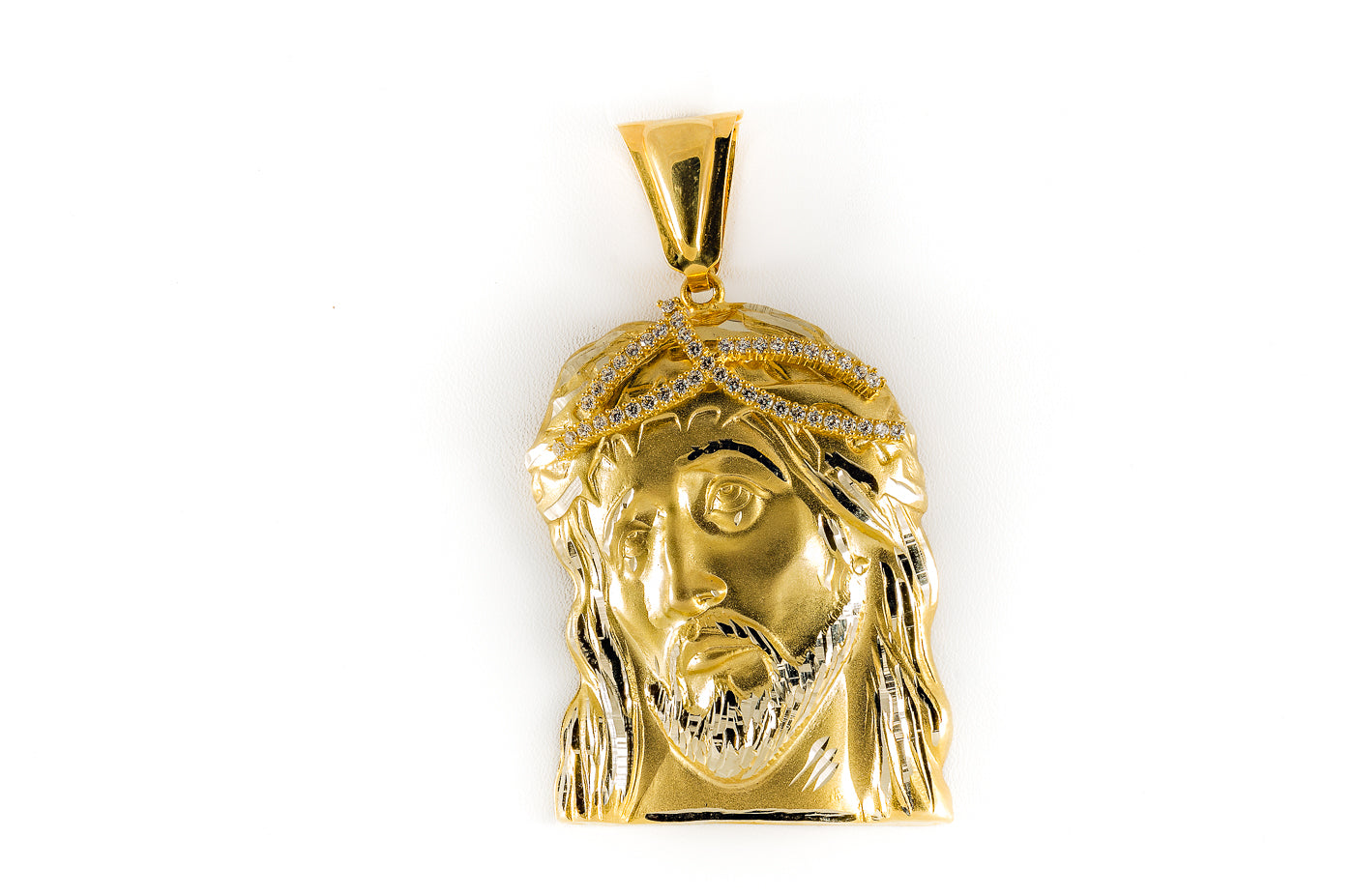 14k Yellow Gold Jesus Piece Pendant 36.1 Grams