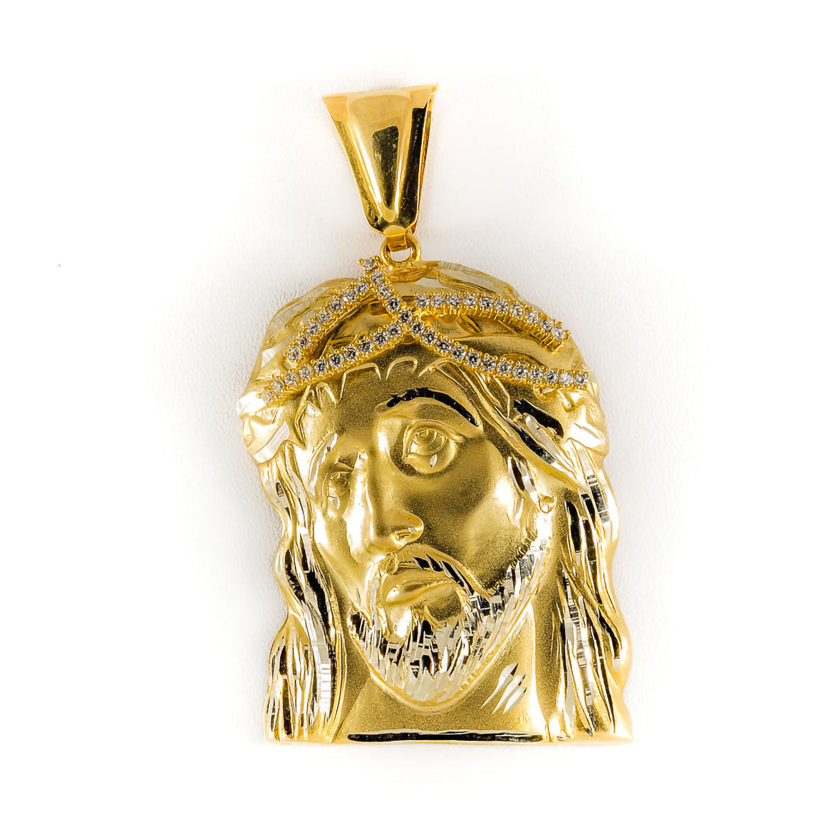 14k Yellow Gold Jesus Piece Pendant 36.1 Grams