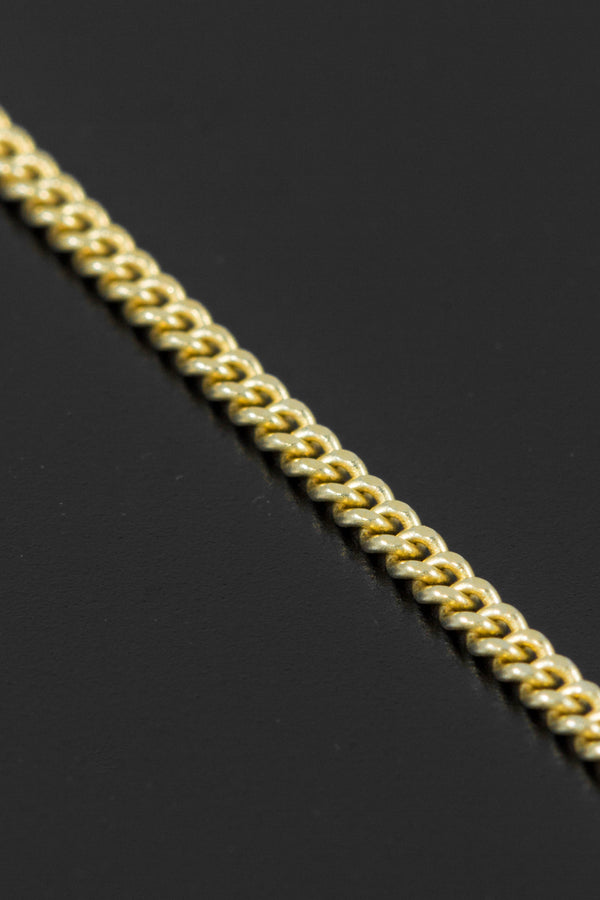 Miami Cuban Link Chain in 14K Yellow & White Gold, 24”