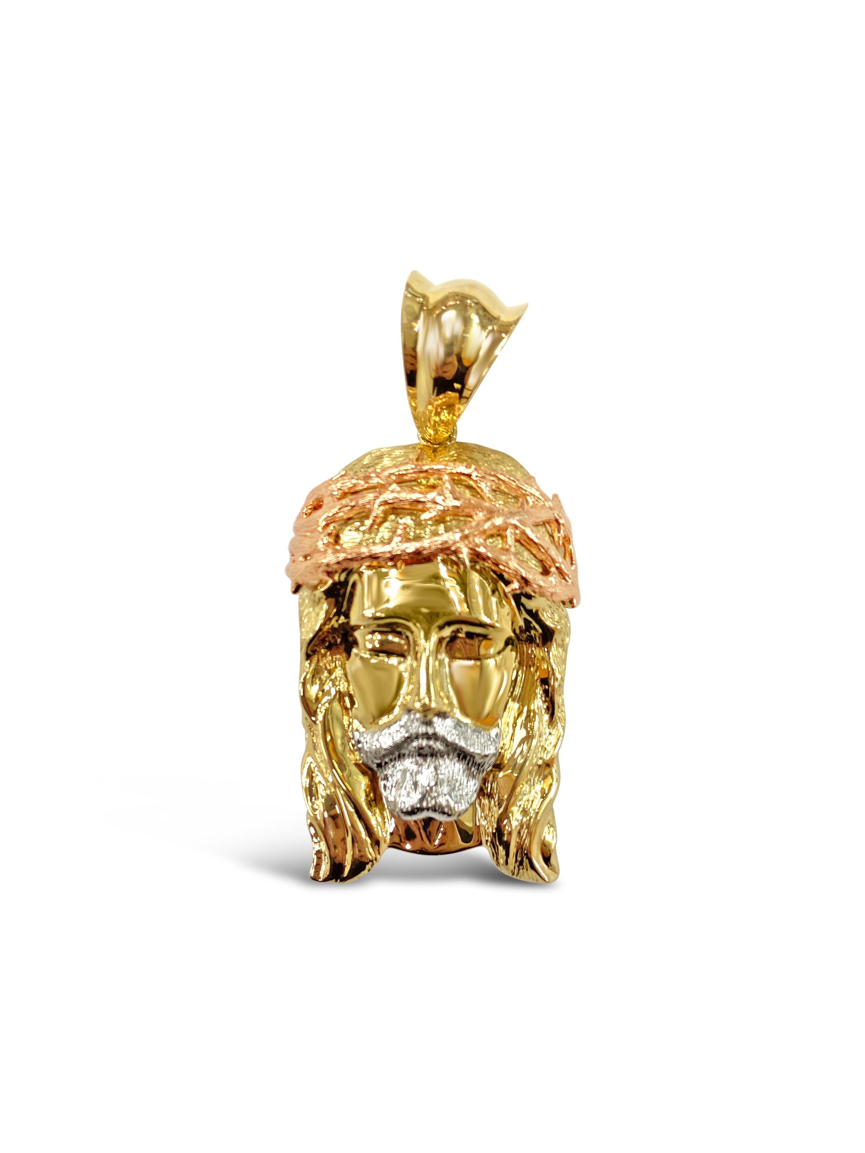 14k Tri-Color Gold Jesus Piece Pendant 48 Grams