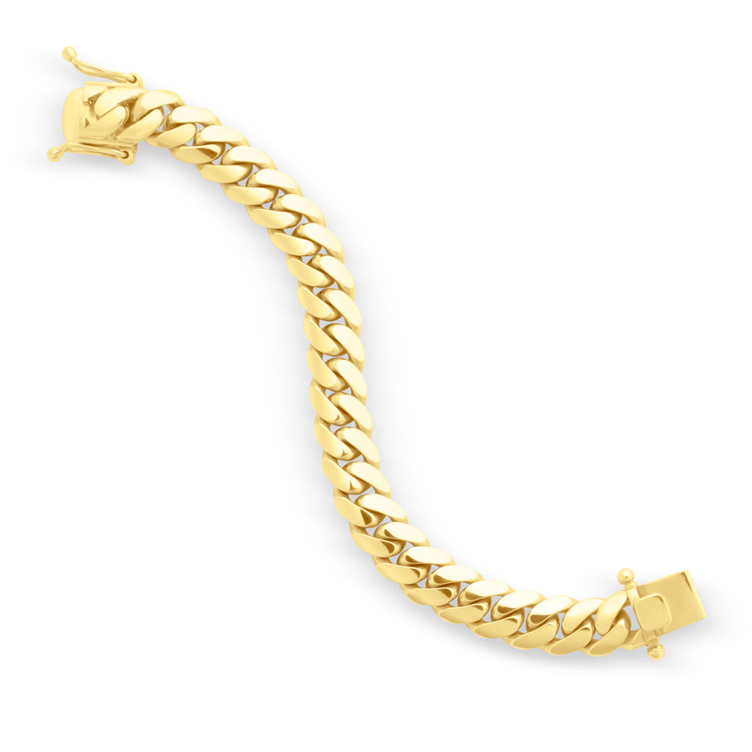 14k Yellow Gold Miami Cuban Link Bracelet 12 mm