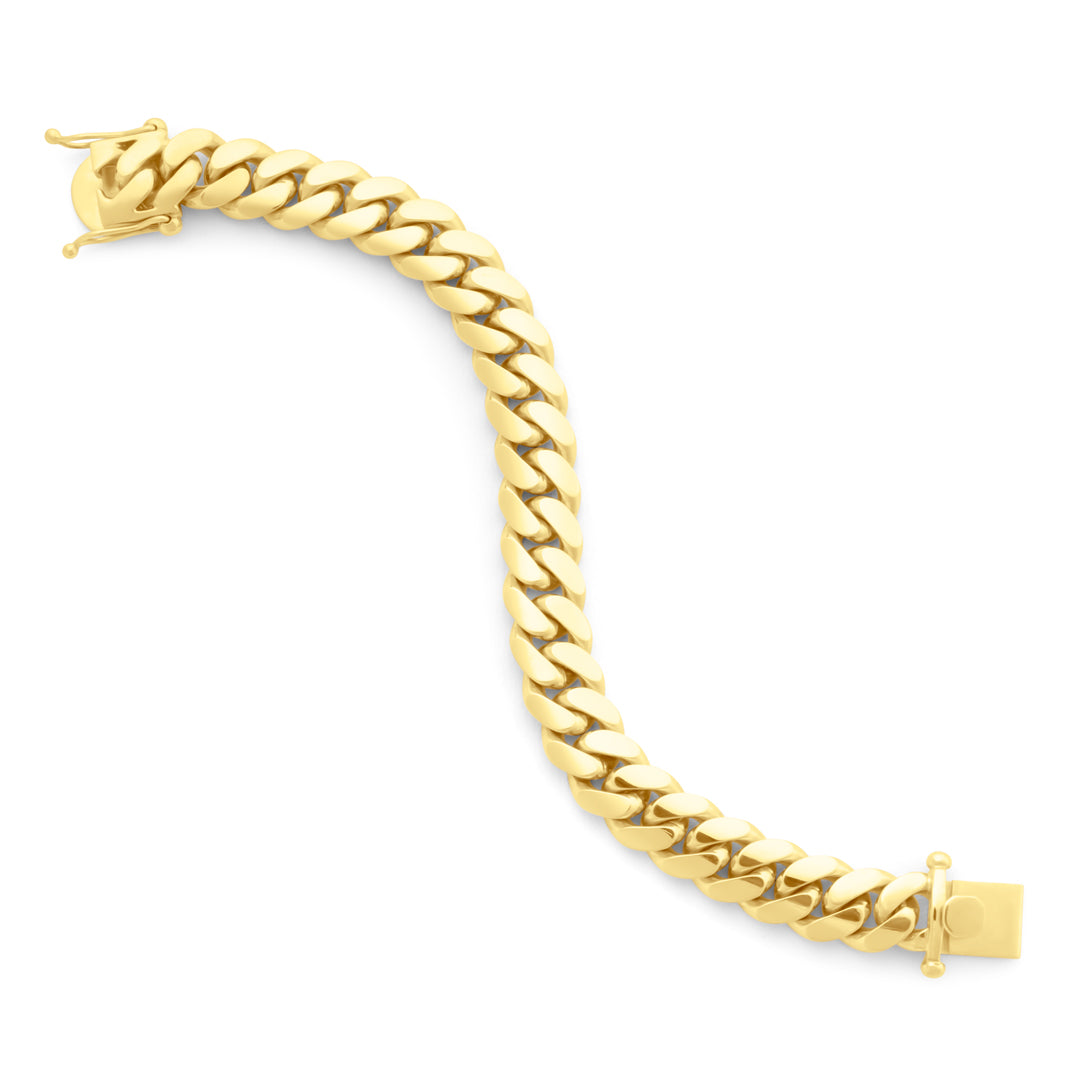 14k Yellow Gold Miami Cuban Link Bracelet 13 mm