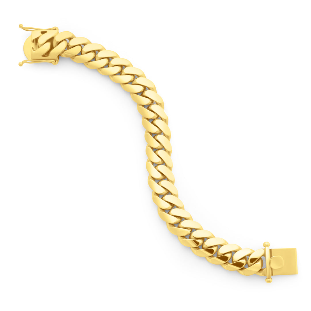 14k Yellow Gold Miami Cuban Link Bracelet 16 mm