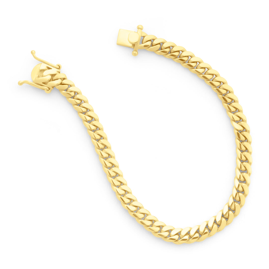 14k Yellow Gold Miami Cuban Link Bracelet 6 mm