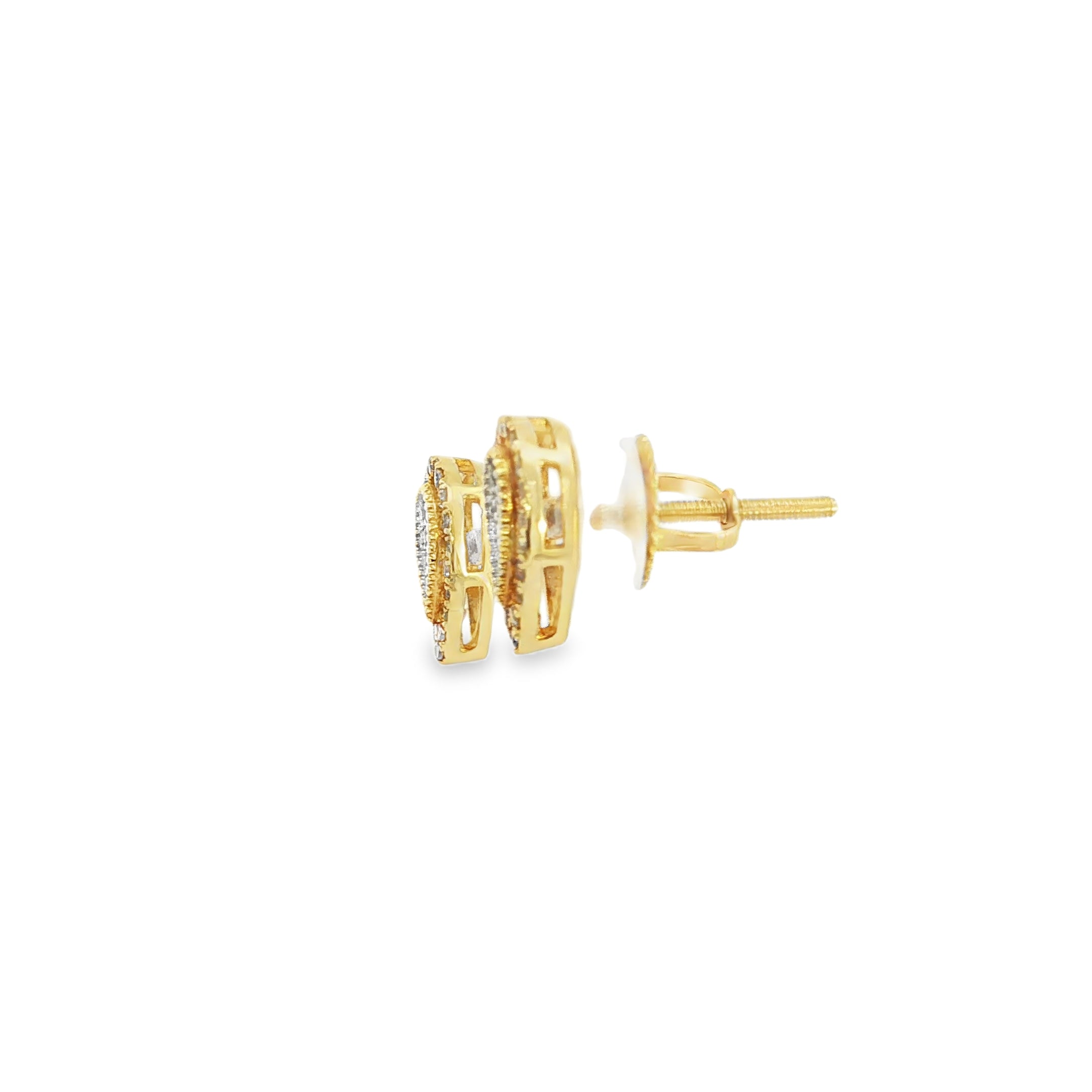 14K Yellow Gold Diamond Pear-Shaped Earrings – 0.24 CT