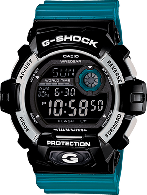 G-Shock Men's Digital Blue Resin Strap Watch 53x55mm G8900SC-1B