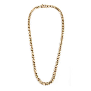 14k Yellow Gold Miami Cuban Link Chain 26" 10mm