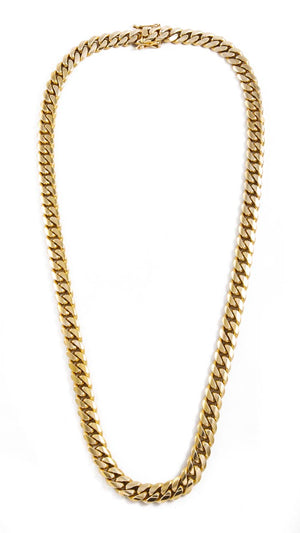 14k Yellow Gold Miami Cuban Link Chain 26" 9mm