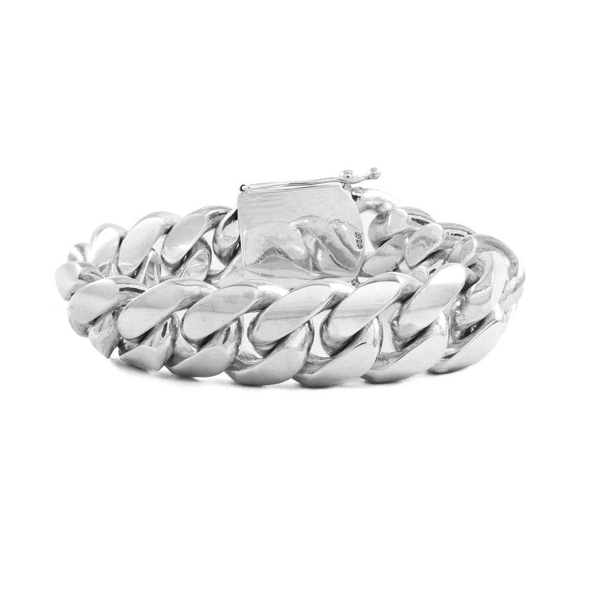 Sterling Silver Miami Cuban Link Bracelet 9" 20mm