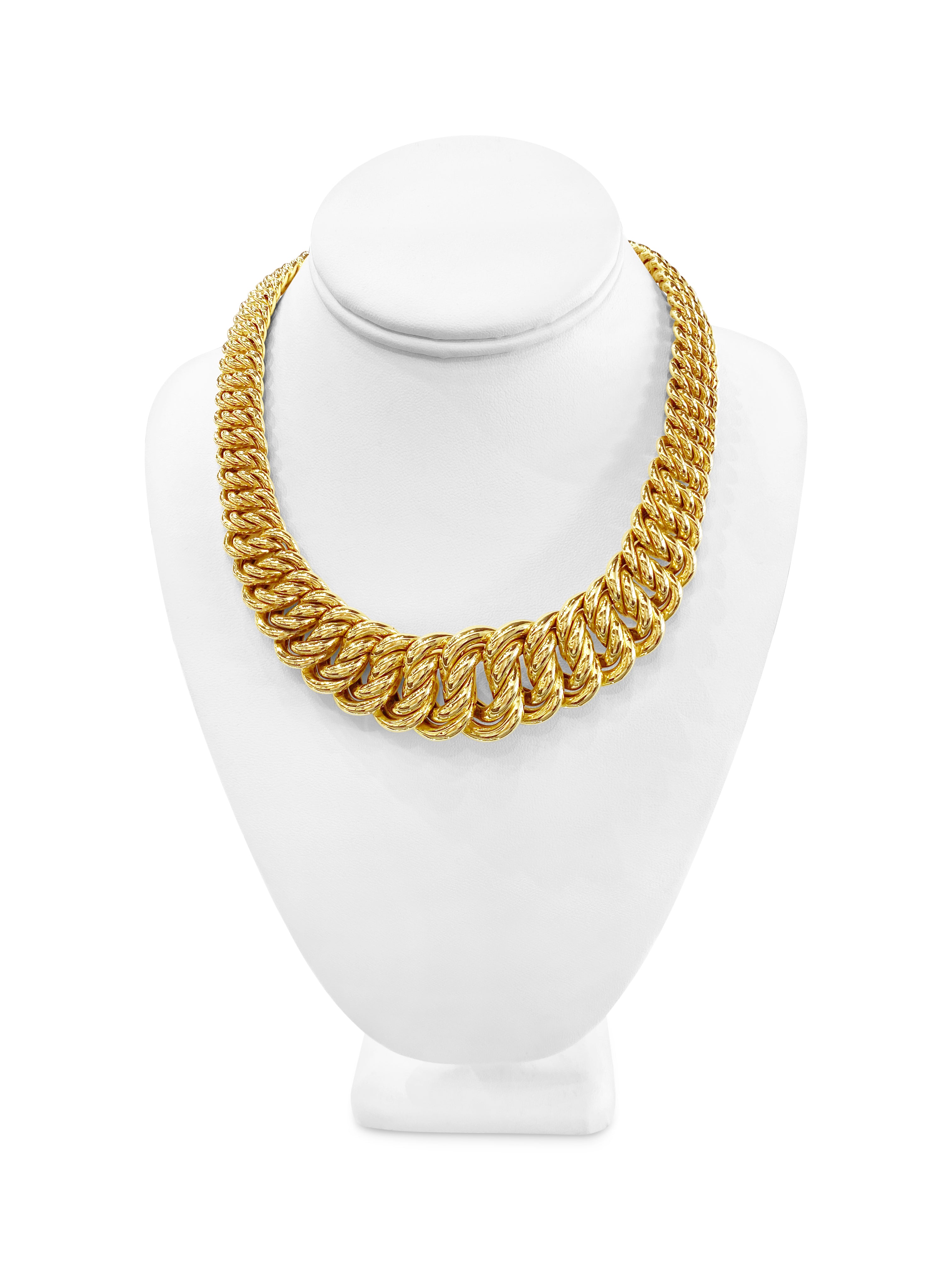 14k Yellow Gold Graduated Americana-Link Necklace