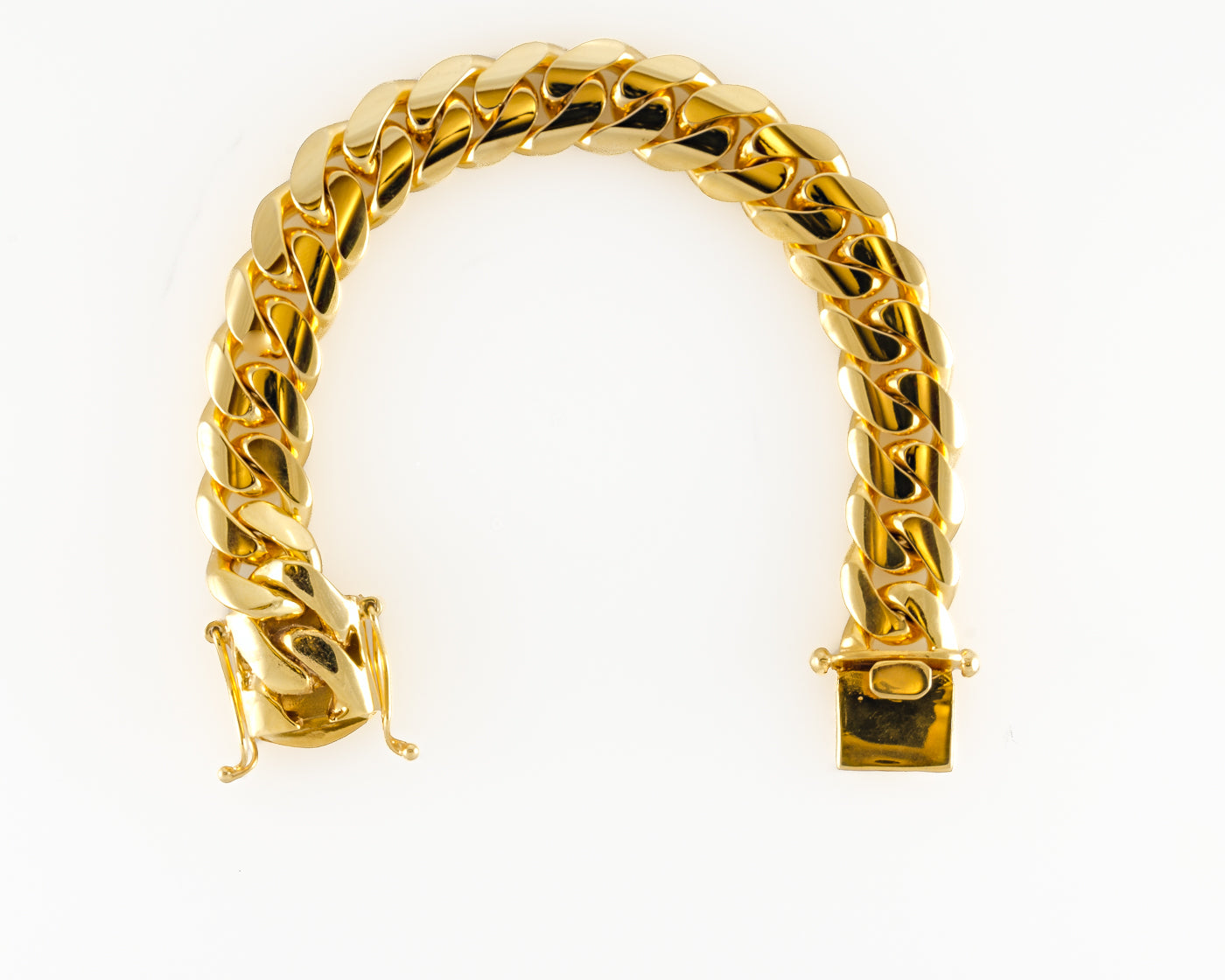 14K Hollow Yellow Gold Miami Cuban Link Bracelet 8mm – NYC Luxury