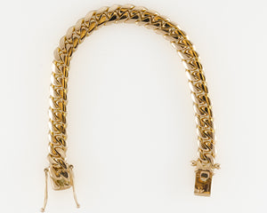 14k Yellow Gold Miami Cuban Link Bracelet 8 ½" 10.1mm