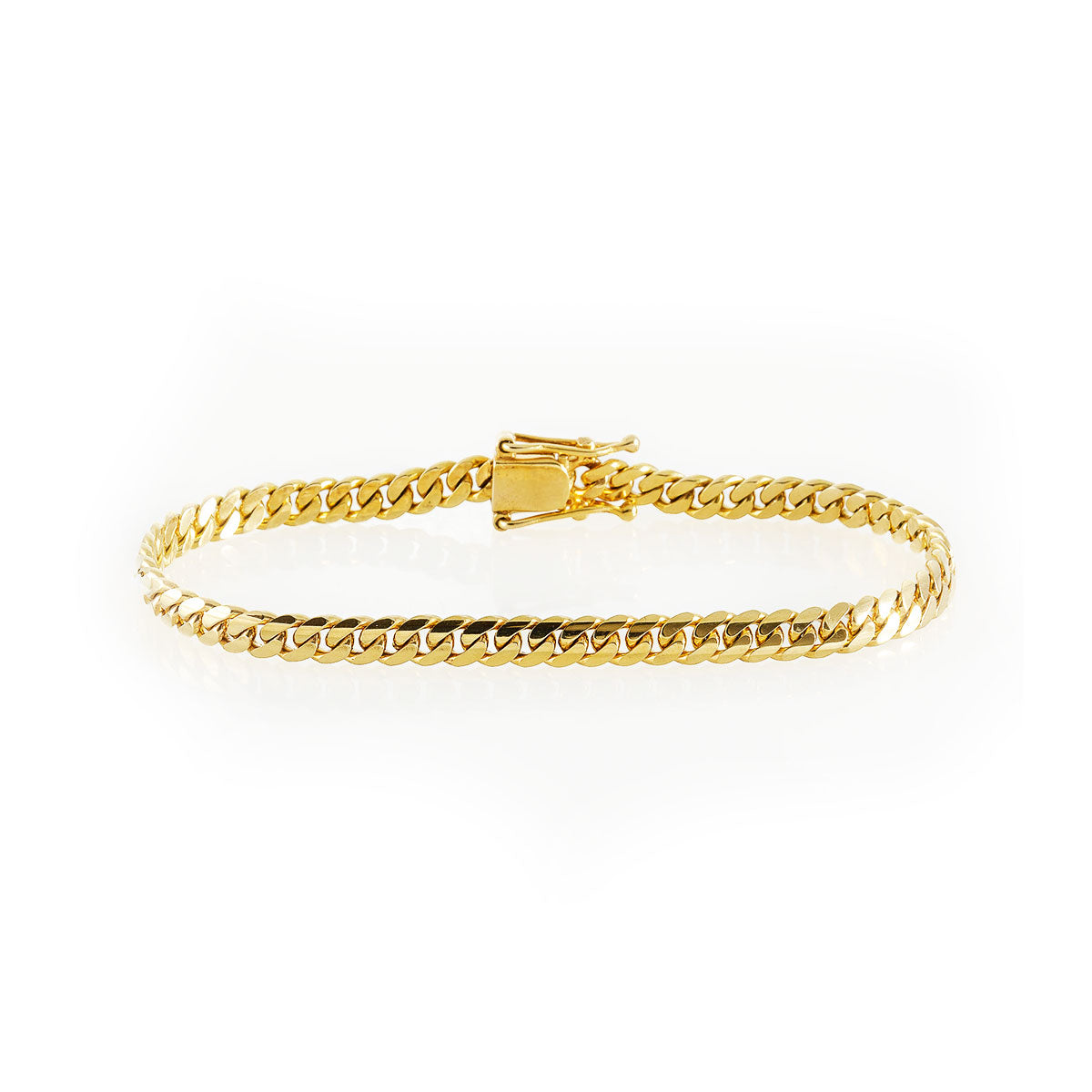 White Gold Cuban Link Bracelet