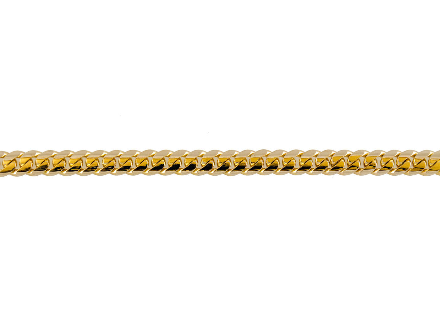 14k Yellow Gold Miami Cuban Link Chain 25" 6.5mm