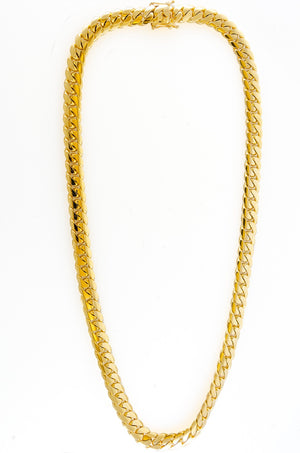 14k Yellow Gold Miami Cuban Link Chain 28" 12mm