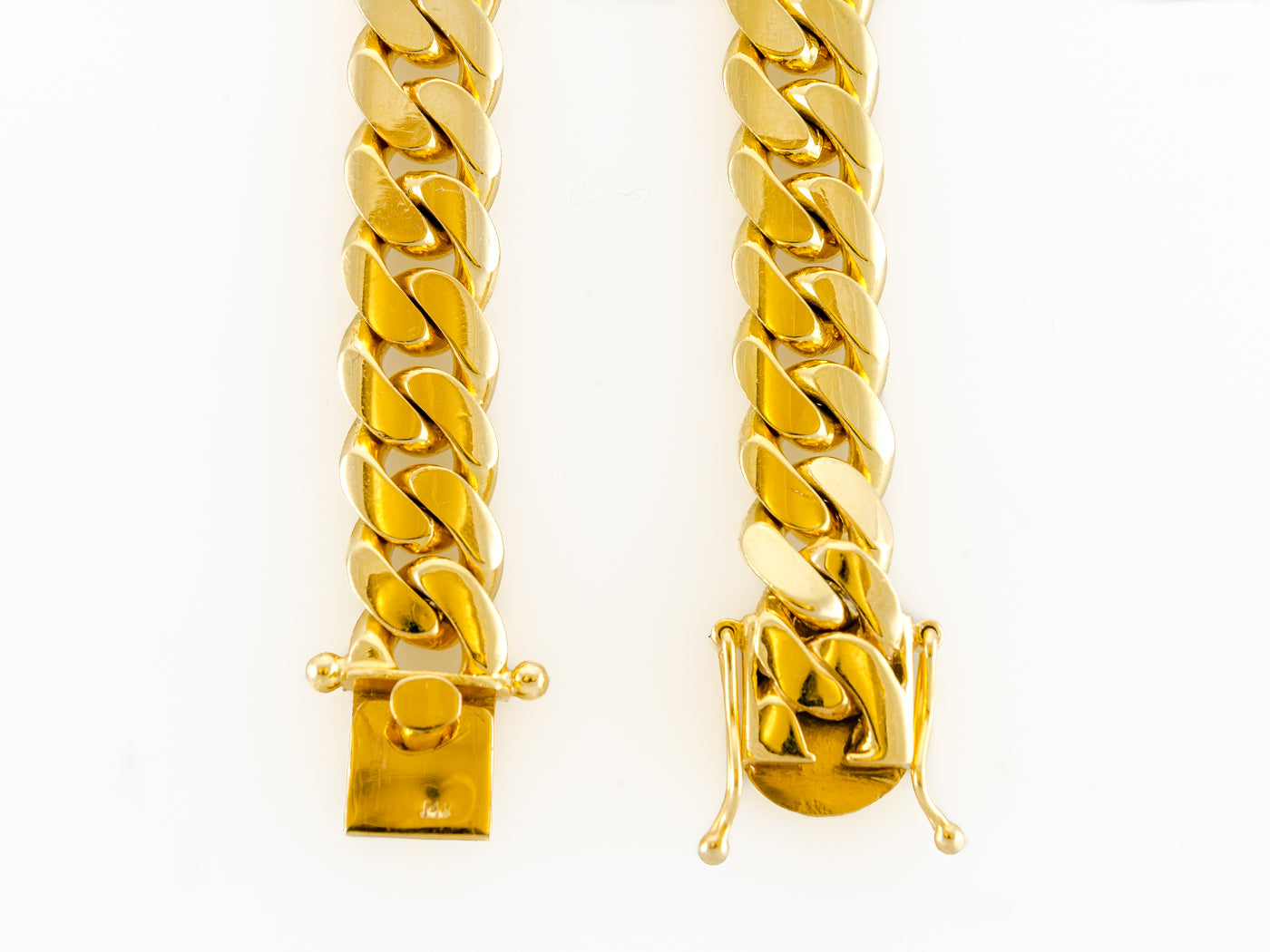 14k Yellow Gold Miami Cuban Link Chain 28" 12mm