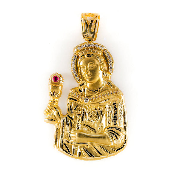 Santa barbara on sale gold pendant