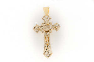 14k Yellow Gold Small Saint Lazarus Cross Pendant 22 Grams