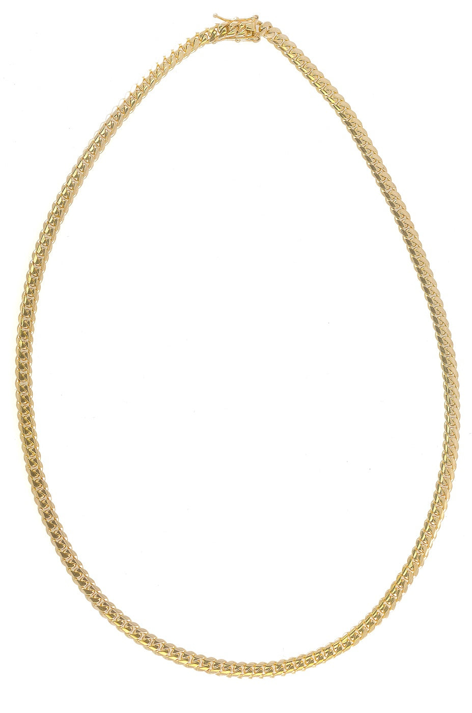 Miami Cuban Link Chain in 14K Yellow & White Gold, 24”