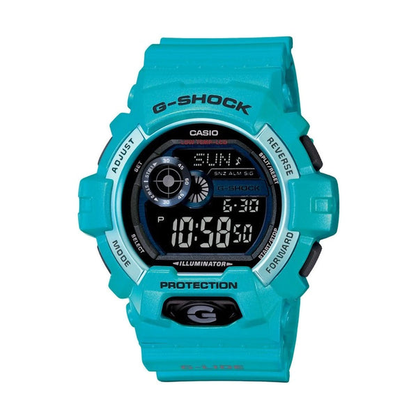 G-Shock Men's Digital Blue Resin Strap Watch 55x53mm GLS8900-2