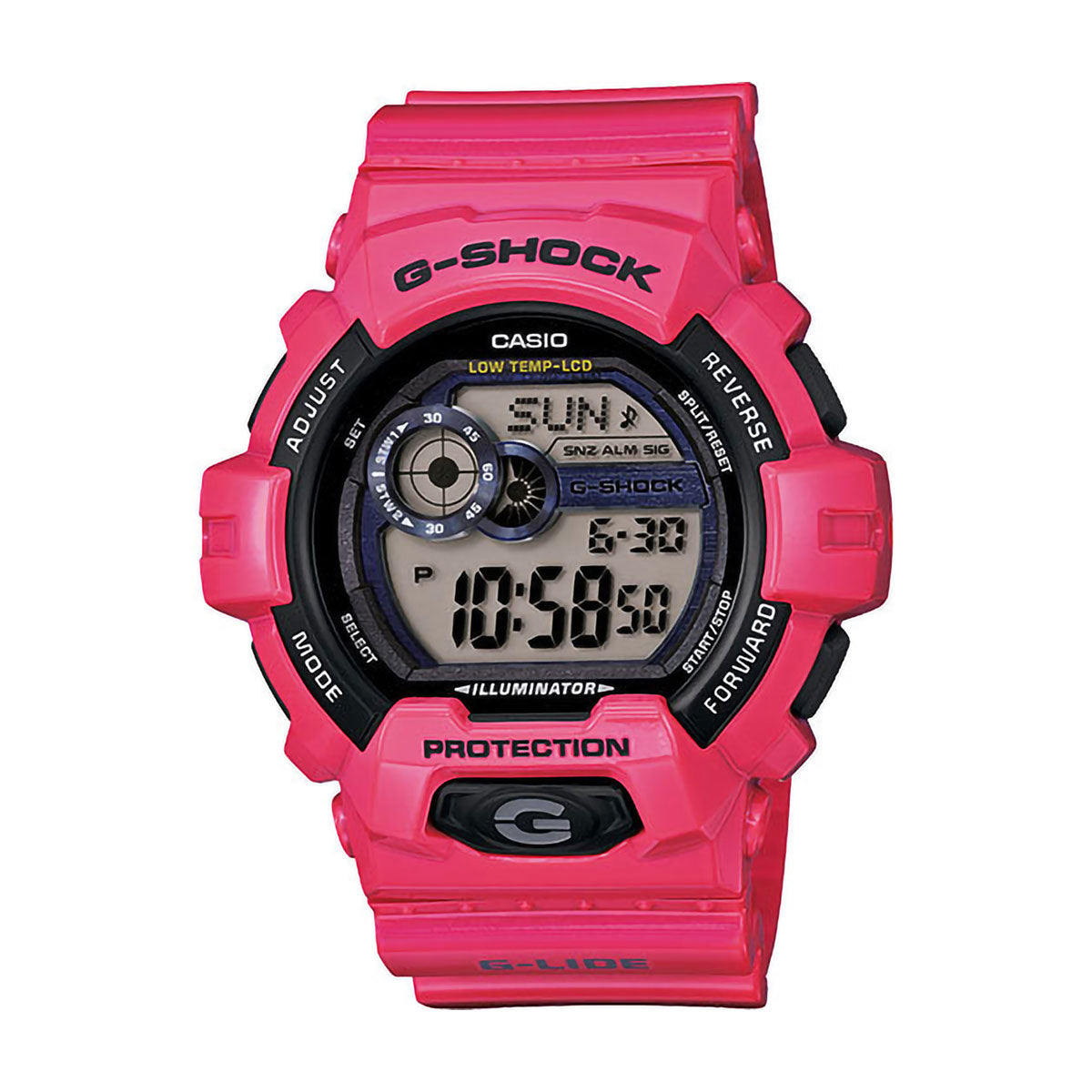 G-Shock Men's Digital Pink Resin Strap Watch 55mm GLS8900-4 